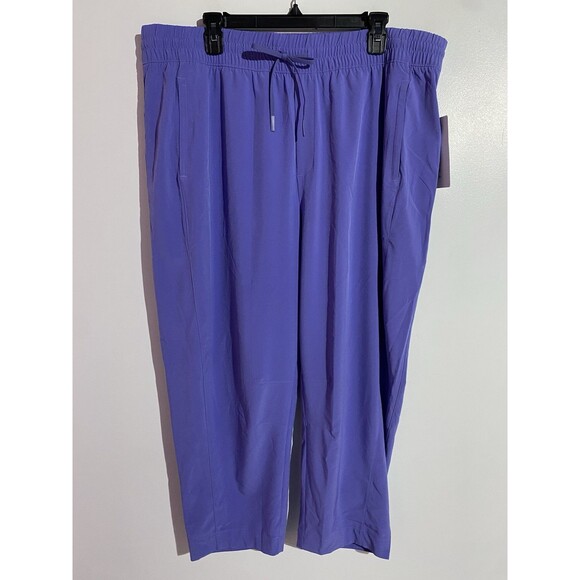 Athleta Pants 18 Arrival Dark Adonis Purple Ankle Straight Leg Travel Athleisure - Picture 2 of 15